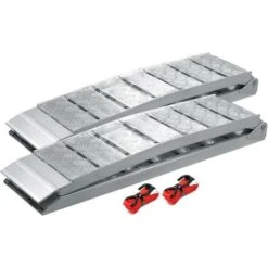 2x Rampe Di Carico Pieghevoli In Alluminio Per Moto E Quad 228cm 1360kg