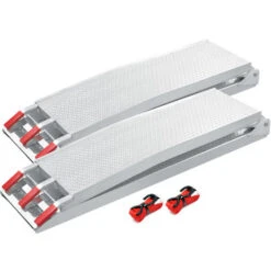 2 X Rampe Di Carico Ripiegabili Per Moto ATV 215cm 680kg In Alluminio Rampa Di Salita
