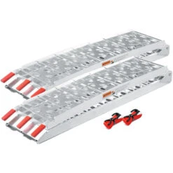 Due Rampe Di Carico Pieghevole In Alluminio Per Moto E Quad 223 Cm 680 Kg