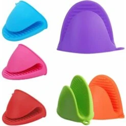 6 Pezzi Guanti Da Forno In Silicone Resistenti Al Calore Pot Holder Mini Guanto Da Forno Cucina Soluzione Resistente Al Calore