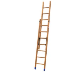 Scala A Sfilo Manuale, 2 Elementi In Legno - Lunghezza Posizione Scala Semplice : 3.50m - Lunghezza Posizione Scala Doppia : 2.25m - BCM2-225