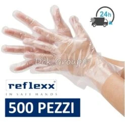 500 Pezzi Guanti HDPE Polietilene Monouso Usa E Getta Plastica Alimenti Ortofrutta Negozi No Polvere
