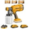 Aerografo Batteria 20 V Serbatoio 800 Ml Con Accessori - Ingco CSGLI2001 + Caricabatterie 2 Ah E 2 Batterie 2 Ah