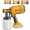 Aerografo Batteria 20 V Serbatoio 800 Ml Con Accessori - Ingco CSGLI2001