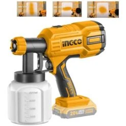 Aerografo Batteria 20 V Serbatoio 800 Ml Con Accessori - Ingco CSGLI2001