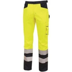 U-Power Pantaloni Alta Visibilita Estivi Upower Light Giallo/Navy, Misura: 2XL (56)