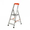 SCALA PROFESSIONALE LEGGERA A 3 GRADINI IN ALLUMINIO E ACCIAIO ZINCATO, PIEDINI ANTISCIVOLO E PORTATA 150KG - GIERRE