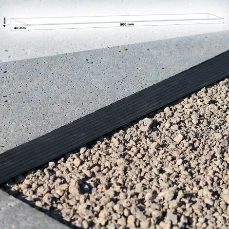 Rampa Per Soglia Con Strato Adesivo 4x900x40 Mm Nera Carico Elevato - immagine 3