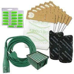 Sacchetti Folletto Vk 131 Vk 130 Microfibra 12pz + 20 Profumi + Filtri Cavo 10m Compatibili