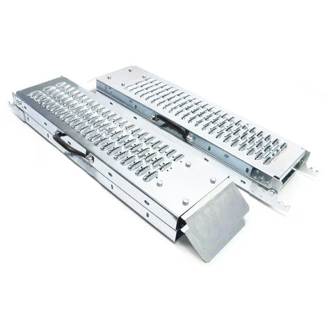 Coppia Rampe Di Carico Per Moto Quad Acciaio Galvanizzato Pieghevoli 180 Cm 400kg - immagine 2