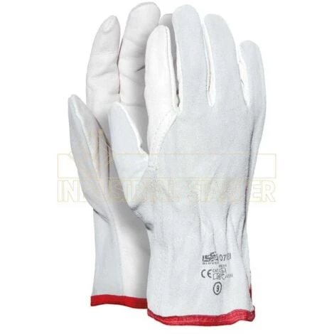 Guanti Da Lavoro In Pelle Fiore Dorso Crosta Rinforzati, Misura: 11