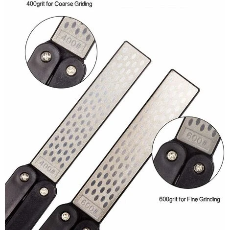 SOEKAVIA Affilacoltelli, Tasca Pieghevole Da 400/600 Grani Diamond Whetstone, Pietra Per Affilare Tascabile Su Due Lati Per Orto Da Campeggio All'aperto - immagine 3