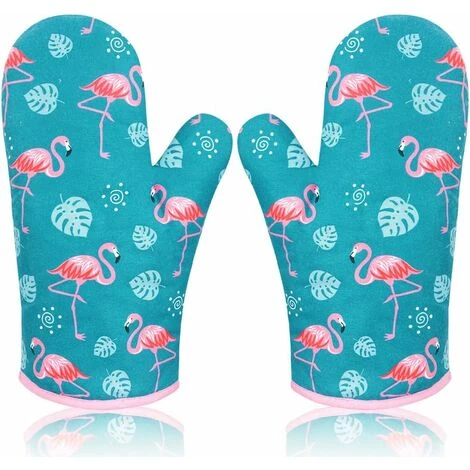 SOEKAVIA Guanti Da Forno, Guanti Da Forno Guanti Da Forno Guanti Da Forno Guanto Fenicottero Guanti Da Forno Guanti Isolanti Guanti Da Cucina Spessi Per Grigliare Cucinare Cucinare 1 Paio Di Verde