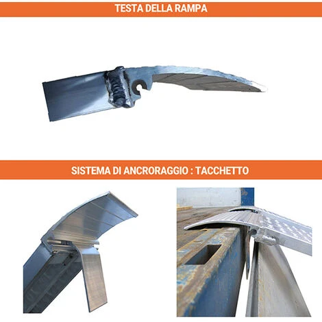 Lunghezza Di Rampa 1.50m - Altezza Raggiungibile 450mm - Portata Max Per Un Paio 3000kg Per Interasse 1250mm - Prezzo Unitario - M065/15US - immagine 4