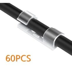 SOEKAVIA 60 Pezzi Di Fascette Per Cavi, Portacavi Con Base Adesiva, Set Di Fascette Per Cavi Per Scrivania, Cavo Di Alimentazione, Trasparente