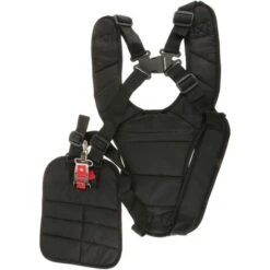 Arnés Con Correa Para El Hombro Con Doble Acolchado Tirantes De Seguridad Para Botones Para Desbrozadora, Recortadora Y Recortadora, Abotonado De Seguridad Acolchado Para Hombros, Negro