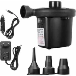 SOEKAVIA Pompa Ad Aria Elettrica, 2 In 1 Sgonfiaggio Elettrico Pompa Ad Aria Veloce Portatile Gonfiatore Elettrico A 3 Ugelli Per Materassino Gonfiabile Per Materasso, Letto Ad Acqua, Barca
