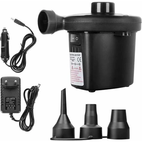 SOEKAVIA Pompa Ad Aria Elettrica, 2 In 1 Sgonfiaggio Elettrico Pompa Ad Aria Veloce Portatile Gonfiatore Elettrico A 3 Ugelli Per Materassino Gonfiabile Per Materasso, Letto Ad Acqua, Barca