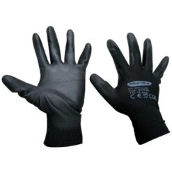 12PAIA GUANTI NYLON POLIURETANO ECO-LITE NERO TG.10
