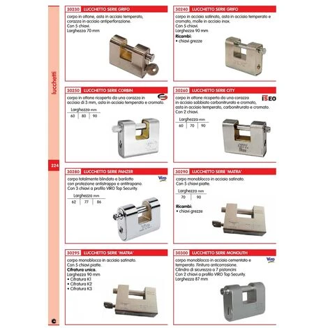 VIRO ART. 4115 LUCCHETTO PANZER MM. 62 - immagine 2