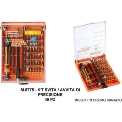 KIT SVITA/AVVITA DI PRECISIONE KIT CON 42 INSERTI+PINZA+IMPUGNATURA
