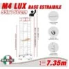 Trabattello M4 LUX Base Estraibile (h Lavoro 7,35 M)