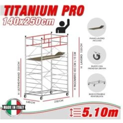 Trabattello TITANIUM PRO (h Lavoro 5,10 M)