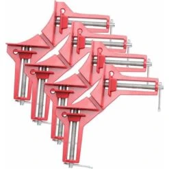 SOEKAVIA 4 Pezzi Morsetto Ad Angolo Retto Da 90 Gradi, Morsetti Per La Lavorazione Del Legno, Set Di Morse Ad Angolo Regolabile In Legno Per Cornice Ad Angolo Per Cornici Multiple Per Saldatura Di Car
