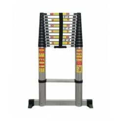 FP-TECH - SCALA TELESCOPICA IN ALLUMINIO PORTATILE ESTENSIBILE MULTIUSO SUPPORTA 150 KG CE EN131 Scegli - 2.6 Metri