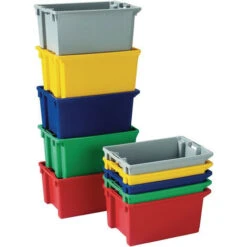 No Name Contenitore Impilabile E A Nido D'ape PP Giallo L590xP380xH202mm