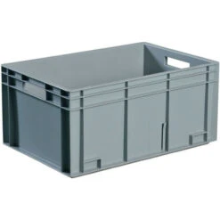 No Name Contenitore Di Trasporto L600xP400xH170mm Grigio PP Full Size Pareti Laterali Chiuse PROMAT