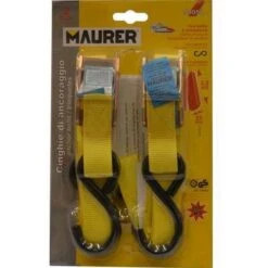 CINGHIE Di ANCORAGGIO Da 2 Metri DOPPIE Con MORSETTO MAURER 25X1 Mm