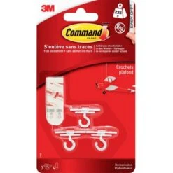 3M Ganci Da Soffitto Command™ (L X L X A) 30 X 17 X 19 Mm Bianco Contenuto: 3 Pz.