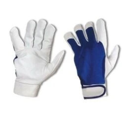 Guanti In Pelle Fiore/cotone Chiusura Velcro Hobby Leather