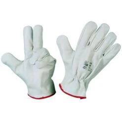 Guanto Da Lavoro In Pelle Fiore Bianco