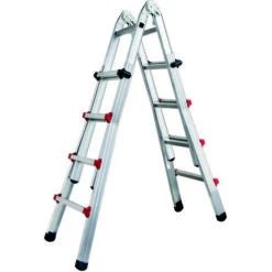 SCALA TELESCOPICA STEP UP PIUMA 4+4 GRADINI