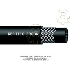 50 Mt Tubo In Gomma Per Compressore 8x17 Mm 3 Strati Aria Compressa Pressione 20 Bar Superficie Esterna Liscia