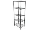 Scaffale In Filo Metallico Lenstad Con 5 Ripiani 60 X 40 X 150 Cm Nero 200Kg