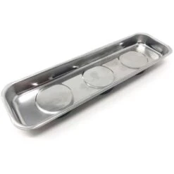 Vassoio Magnetico In Acciaio Rettangolare Porta Minuterie Viti Bulloni Ciotola Vaschetta Con 3 Magneti