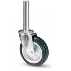 Ruota AVO 80BI 200x50 Rivestimento Gomma Girevole Con Perno Per Trabattelli