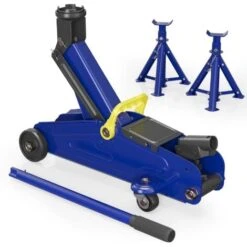 XPOtool Set Cric Sollevatore + 2 Cavalletti Max 2t Altezza Regolabile