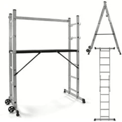 IMPALCATURA TRABATTELLO MULTIFUNZIONE PONTEGGIO PIATTAFORMA SCALA REGOLABILE 825