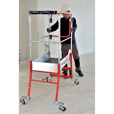 Piattaforma Telescopica Con Ruote - Altezza Massima Di Lavoro 2.70m - 40063 - immagine 4