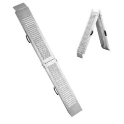 Taurus 250 - Rampa Carico Acciaio Antiscivolo Da 250 Kg Per Moto Scooter Marciapiede Dotata Maniglie. 170x22,5x4,5 Cm