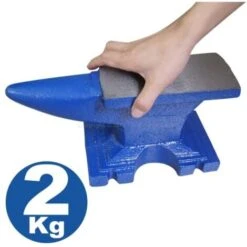 Trade Shop - Incudine 2kg Ferro Per Officina Fabbro Battitore Ferro Orafo Lavorare Metallo