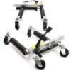 Set Di 2 Carrelli Sposta Auto Max 680 Kg Larghezza Pneumatico 30 Cm Cric Idraulico