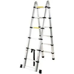 Scala Telescopica Pieghevole In Alluminio - 3,80 Metri
