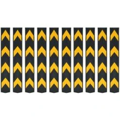 Protezioni Angolari Riflettenti 10 Pz In Gomma 80 Cm