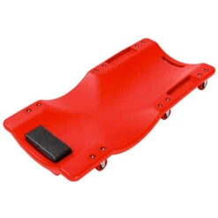 Carrello Sotto Auto Da Officina 90x40 Cm, Rosso Realizzato In ABS E Ben 6 Ruote