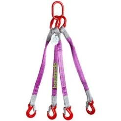 Trizeratop Tiranti Per Sollevamento Ad Un Braccio In Poliestere Con Gancio 4 Bracci 2100 Kg 1 Metro Sling Occhio
